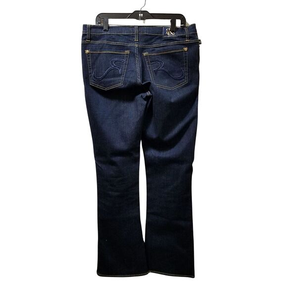 Rock & Republic Jeans Women's 14 Kasandra Bootcut Stretch Denim Dark Blue - Picture 2 of 6